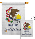 Illinois - States Americana Vertical Impressions Decorative Flags HG108113 Made In USA