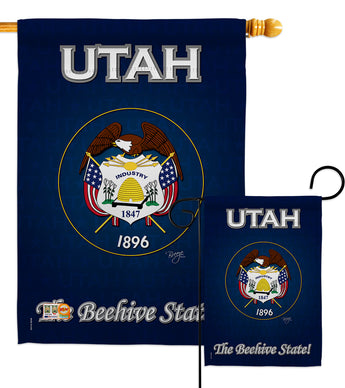 Utah - States Americana Vertical Impressions Decorative Flags HG108114 Made In USA