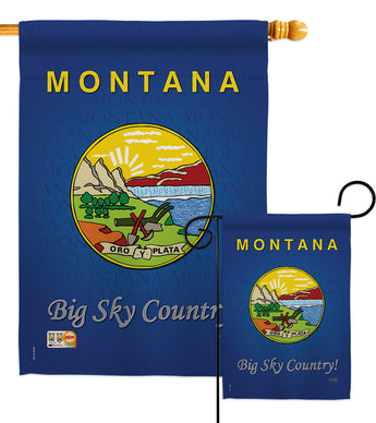 Montana - States Americana Vertical Impressions Decorative Flags HG108127 Made In USA