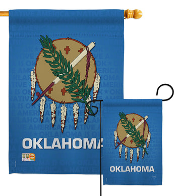 Oklahoma - States Americana Vertical Impressions Decorative Flags HG108131 Made In USA