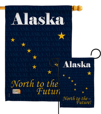 Alaska - States Americana Vertical Impressions Decorative Flags HG108135 Made In USA