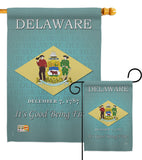 Delaware - States Americana Vertical Impressions Decorative Flags HG108139 Made In USA