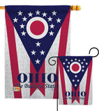 Ohio - States Americana Vertical Impressions Decorative Flags HG108175 Made In USA