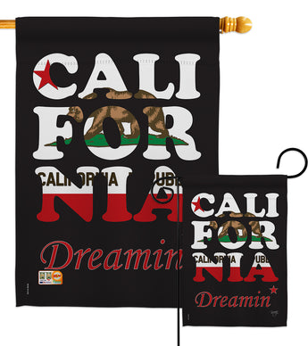 California Dreamin* - States Americana Vertical Impressions Decorative Flags HG108176 Made In USA