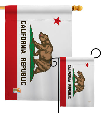 California State - States Americana Vertical Impressions Decorative Flags HG108229 Made In USA