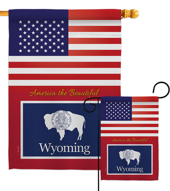 US Wyoming - States Americana Vertical Impressions Decorative Flags HG140265 Made In USA