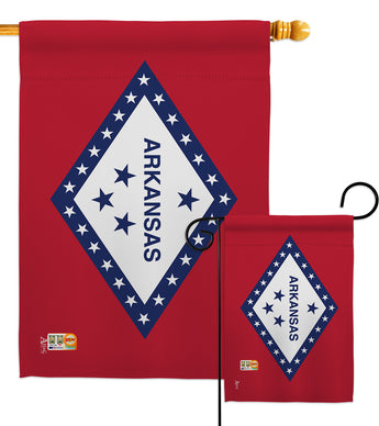 Arkansas - States Americana Vertical Impressions Decorative Flags HG140504 Made In USA