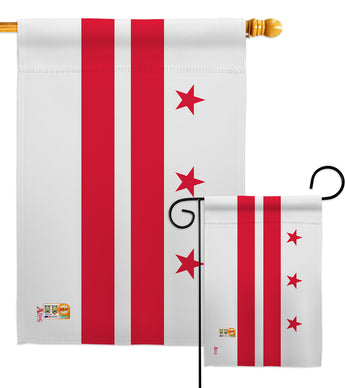 District of Columbia - States Americana Vertical Impressions Decorative Flags HG140509 Made In USA