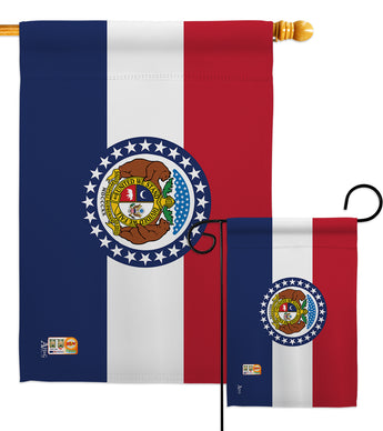 Missouri - States Americana Vertical Impressions Decorative Flags HG140526 Made In USA