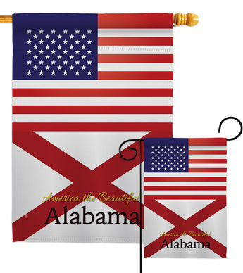 US Alabama - States Americana Vertical Impressions Decorative Flags HG140552 Made In USA