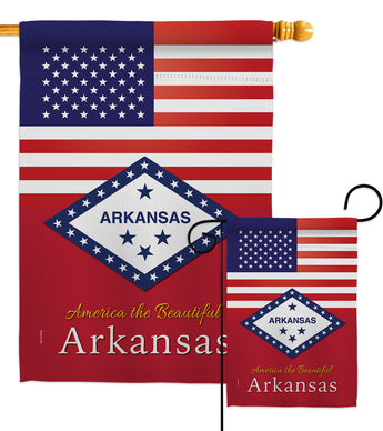 US Arkansas - States Americana Vertical Impressions Decorative Flags HG140555 Made In USA