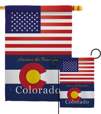 US Colorado - States Americana Vertical Impressions Decorative Flags HG140557 Made In USA