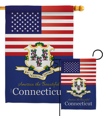 US Connecticut - States Americana Vertical Impressions Decorative Flags HG140558 Made In USA