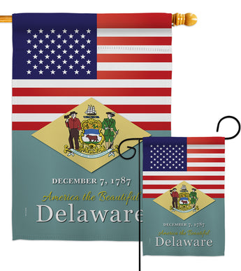 US Delaware - States Americana Vertical Impressions Decorative Flags HG140559 Made In USA