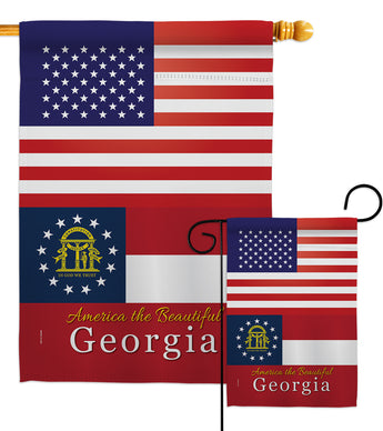 US Georgia - States Americana Vertical Impressions Decorative Flags HG140562 Made In USA