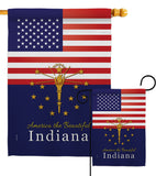 US Indiana - States Americana Vertical Impressions Decorative Flags HG140566 Made In USA