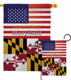 US Maryland - States Americana Vertical Impressions Decorative Flags HG140572 Made In USA