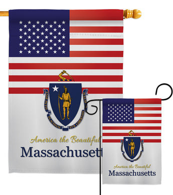 US Massachusetts - States Americana Vertical Impressions Decorative Flags HG140573 Made In USA