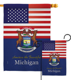 US Michigan - States Americana Vertical Impressions Decorative Flags HG140574 Made In USA
