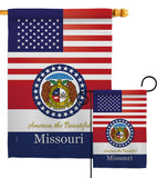 US Missouri - States Americana Vertical Impressions Decorative Flags HG140577 Made In USA