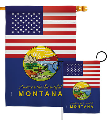US Montana - States Americana Vertical Impressions Decorative Flags HG140578 Made In USA