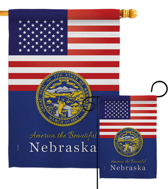 US Nebraska - States Americana Vertical Impressions Decorative Flags HG140579 Made In USA