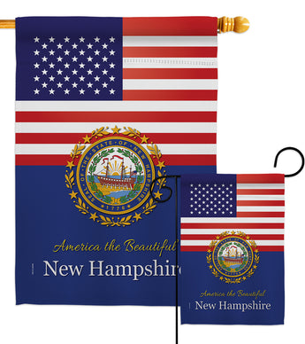 US New Hampshire - States Americana Vertical Impressions Decorative Flags HG140581 Made In USA
