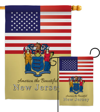 US New Jersey - States Americana Vertical Impressions Decorative Flags HG140582 Made In USA