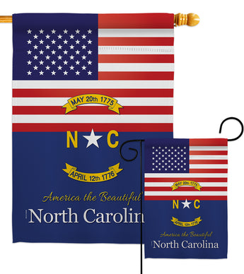 US North Carolina - States Americana Vertical Impressions Decorative Flags HG140585 Made In USA