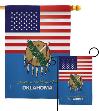 US Oklahoma - States Americana Vertical Impressions Decorative Flags HG140588 Made In USA