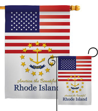 US Rhode Island - States Americana Vertical Impressions Decorative Flags HG140591 Made In USA