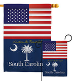 US South Carolina - States Americana Vertical Impressions Decorative Flags HG140592 Made In USA