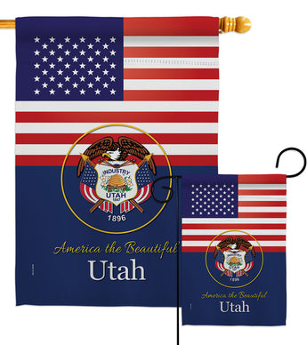 US Utah - States Americana Vertical Impressions Decorative Flags HG140596 Made In USA