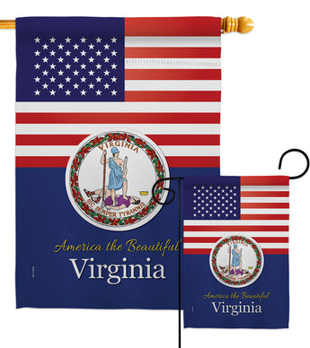 US Virginia - States Americana Vertical Impressions Decorative Flags HG140598 Made In USA