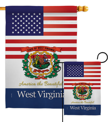 US West Virginia - States Americana Vertical Impressions Decorative Flags HG140600 Made In USA