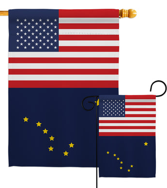 US Alaska - States Americana Vertical Impressions Decorative Flags HG140752 Made In USA