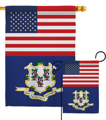 US Connecticut - States Americana Vertical Impressions Decorative Flags HG140757 Made In USA