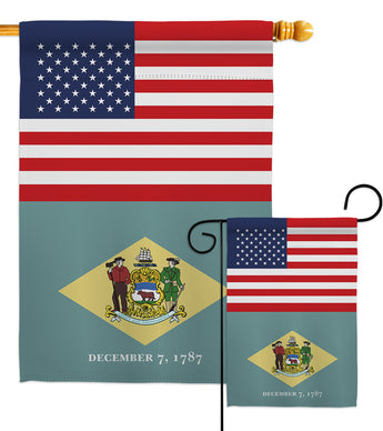 US Delaware - States Americana Vertical Impressions Decorative Flags HG140758 Made In USA