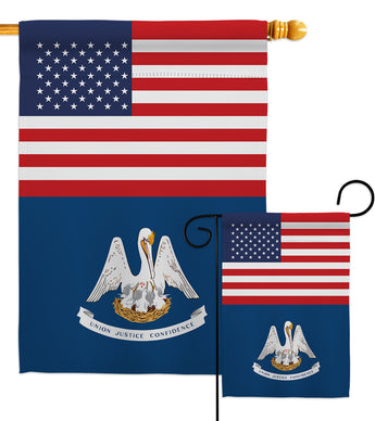 US Louisiana - States Americana Vertical Impressions Decorative Flags HG140769 Made In USA