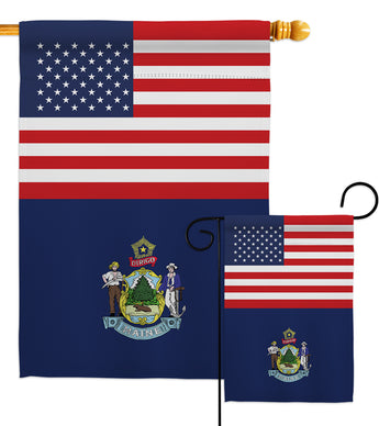 US Maine - States Americana Vertical Impressions Decorative Flags HG140770 Made In USA