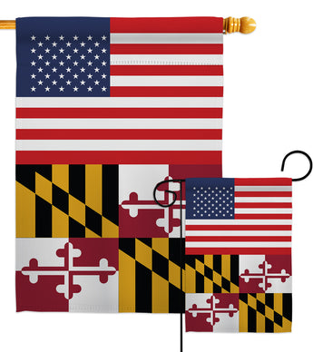 US Maryland - States Americana Vertical Impressions Decorative Flags HG140771 Made In USA