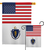 US Massachusetts - States Americana Vertical Impressions Decorative Flags HG140772 Made In USA
