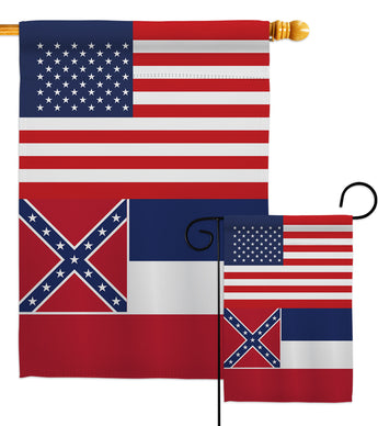 US Mississippi - States Americana Vertical Impressions Decorative Flags HG140775 Made In USA