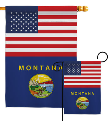 US Montana - States Americana Vertical Impressions Decorative Flags HG140777 Made In USA