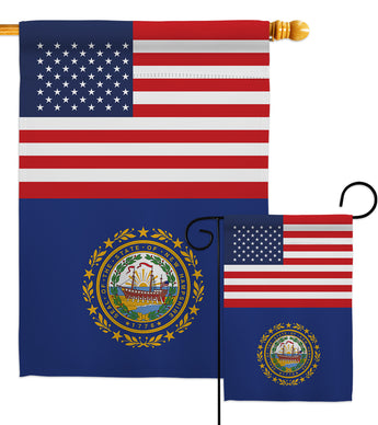 US New Hampshire - States Americana Vertical Impressions Decorative Flags HG140784 Made In USA