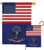 US North Dakota - States Americana Vertical Impressions Decorative Flags HG140789 Made In USA