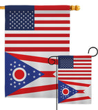 US Ohio - States Americana Vertical Impressions Decorative Flags HG140793 Made In USA