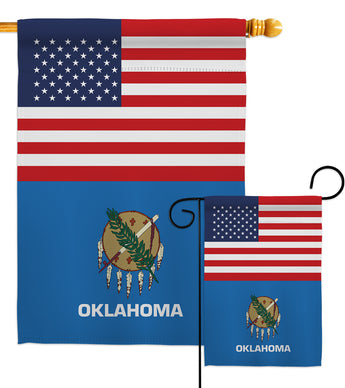 US Oklahoma - States Americana Vertical Impressions Decorative Flags HG140794 Made In USA