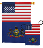 US Pennsylvania - States Americana Vertical Impressions Decorative Flags HG140797 Made In USA