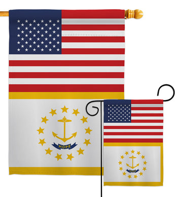 US Rhode Island - States Americana Vertical Impressions Decorative Flags HG140798 Made In USA